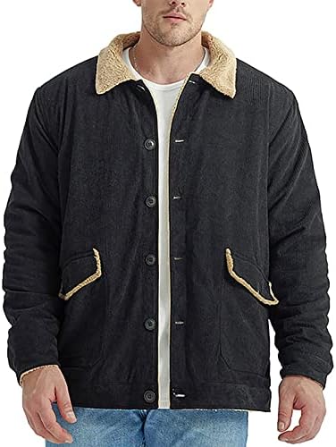 ADSSDQ Менс -бомбаш јакна, зимска мода со долги ракави палти мажи плажа преголема вклопена во средна тежина на ветерно -јакна zip7