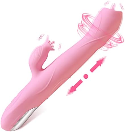 Нафрлање на Dildo Rabbit G Spot Vibrators Секс играчки за жена, сензорна играчка за возрасни G Spot Sex играчка со 3 телескопски и 7 режими