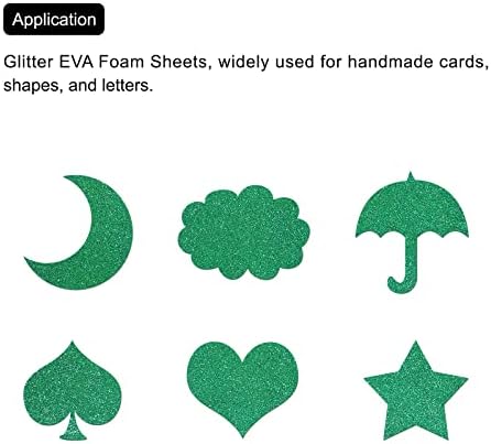 Меканикс сјај ева листови со пена темно зелена само-лепенка од 11,8 x 7,8 инчи 2мм пакет од 2