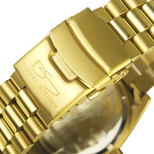 Даниел Штајгер 24к Златен Ингот Машки Часовник-Вистински 1г 24к Златен Ингот На Бирање Комплетен Со Швајцарски Сертификат За Автентичност - Прецизно Кварцно Движење