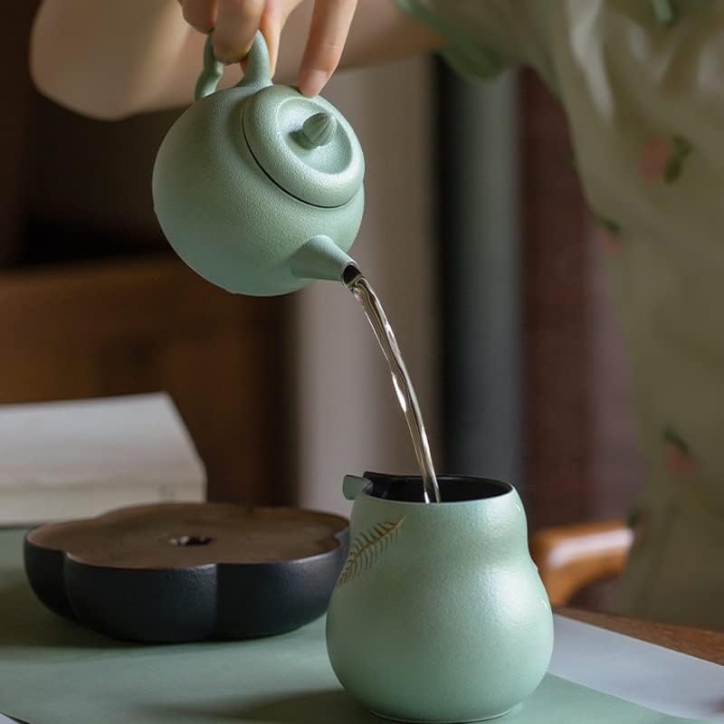 CXDTBH Домашна деловна забава Керамика Кунг Фу чај сет кинески стил чај со чај сет кутија за подароци