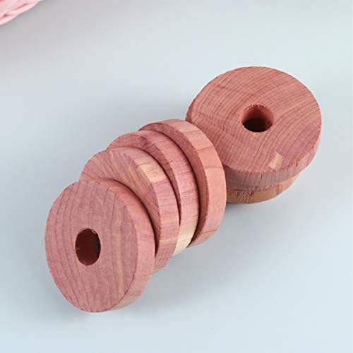 Alremo Xinghuang - 20 парчиња ароматични кедарски блокови кедарски закачалки прстени кедарско дрво кружно прстенено прстенено мотирано