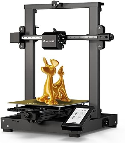 Voxelab 3D печатач Aquila D1, автоматско израмнување 3Д печатач со прецизно израмнување од 25 точки, линеарен водич XY оска, метал