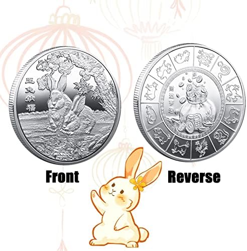 Најску Кинески Хороскопски Зајак Комеморативни Монети, 2023 Кинески Новогодишни Хороскопски Зајачки Монети, Хороскопски Зајак Среќна Монета,