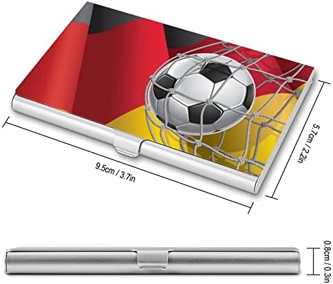 Фудбалска Цел и Германско Знаме Држач За Визит Картички Метален Џеб Случај За Визит Картичка Персонализиран Паричник За Картички