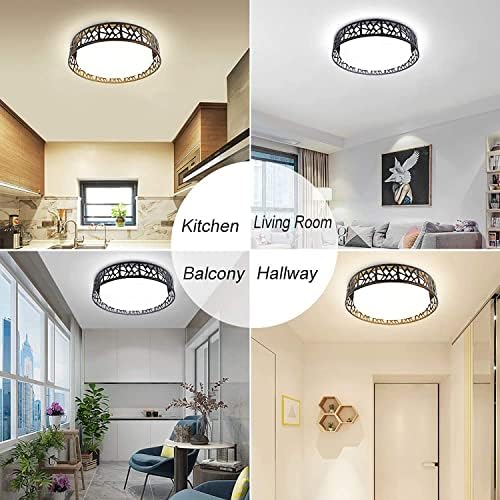 DLLT 35W затегната LED таванска светлина со далечински управувач, 18,5 инчи круг близу до таванските светла за спална соба/трпезарија/дневна
