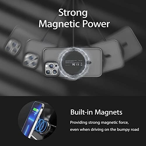 ILLZI [2 во 1] Магнетна Кутија Дизајнирана За Iphone 13 Pro Max Случај, [Mag Безбеден Полнач Вклучуваат], Компатибилен Со MagSafe, Заштита