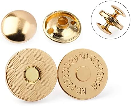 Mahavimoksa 40sets 18 mm магнетно копче со тенок стил прилепува двојно затворање на забивање на тркалезно копче за клип за столче за DIY