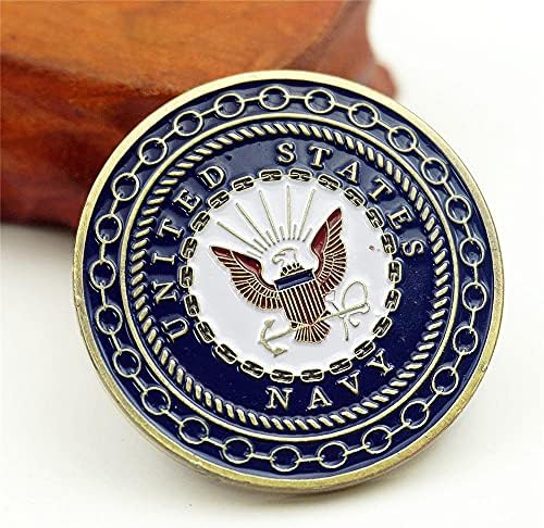 Монета За Сувенири На Морнарицата На Соединетите Држави Некогаш Морнарица, Секогаш Морнарица Позлатена Колекционерска Креативна Подарок Комеморативна