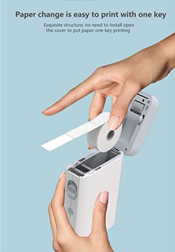 Етикета печатач мини термички печатач џеб печатач за фотографии безжичен Bluetooth печатење преносна домашна канцеларија