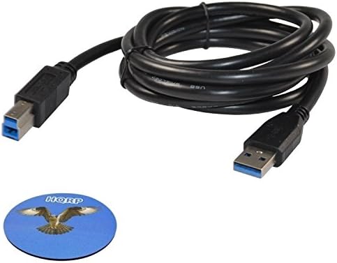 HQRP 6ft USB 3.0 Тип А-Машки До Б-Машки Кабел За Fantom Дискови G-Force; Xbox Игра Диск Плус HQRP Coaster