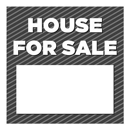 CGSignLab | „Куќа за продажба -Стрип Греј“ прозорецот за прицврстување | 8 x8