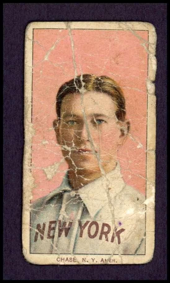 1909 T206 PNK HAL CHASE New York Yankees Authentic Yankees