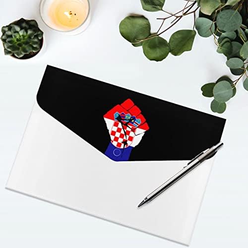 Подигната Тупаница Хрватска Знаме Хармоника Организатор На Датотеки со 6 Џеб Проширување На Папката Со Датотеки Папка За Поднесување