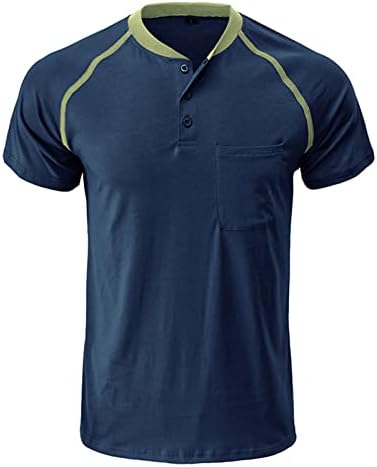 Менси кошули лето копче надолу кошули со боја на екипаж на екипаж мода мода на отворено дневно домашно носење врвови