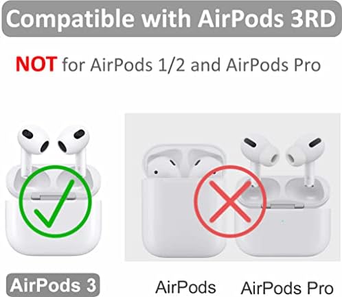 А-фокус 5 парови [одговара во случај] компатибилен со AirPods 3-ти совети за уво замена Ултра тенки совети за зафатни зафатни/гребење