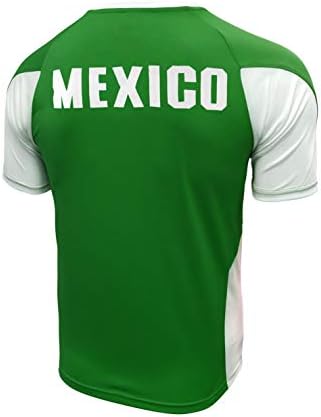 Икона Спорт Мексико Фудбалска маица-styleирси стил Краток ракав Атлетик земја Национална фудбалска репрезентација Графички активен терен