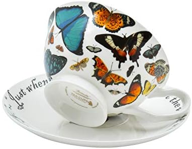 Чај Чаши Лондон куп &засилувач; Чинија Пеперутка, 210 мл