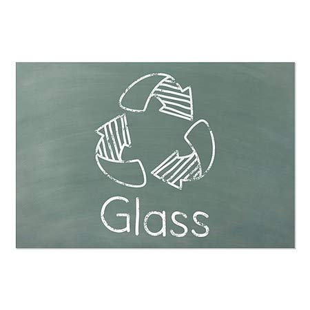 CGSignLab | „Рециклирај -стакло -зелена табла“ за лепење на прозорецот | 27 x18