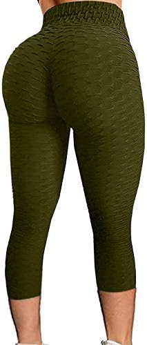 Реало познати хеланки на тик ток, јога панталони за жени со голема половината за контрола на стомакот Контрола на меурчиња за кревање