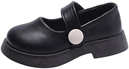 Мода сите сезони деца обични чевли девојки дебела единствена цврста боја кука јамка цврста боја на вineубените принцези сандали