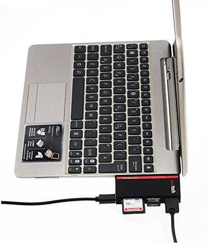 Navitech 2 во 1 лаптоп/таблет USB 3.0/2.0 HUB адаптер/микро USB влез со SD/Micro SD картички читач компатибилен со ASUS Vivobook F510QA