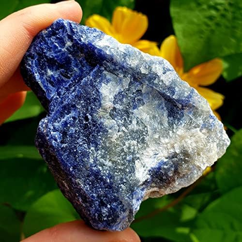 Содалит Кристал за лекување скапоцен камен природен груб суров камен примерок - метафизички содалит камен 4