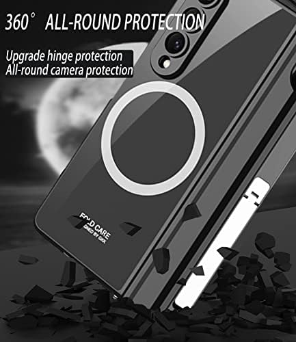 Cocoing За Samsung Z Fold 4 Magsafe случај ● со S Пенкало Пати Издание q&засилувач;Држач За Картички,Шарки Заштита На Вградениот Држач За Пенкало,