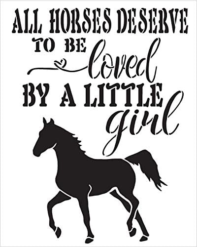 Сите Коњи Заслужуваат Да Бидат Сакани Од Малите Девојчиња Матрица Од Студиор12 | Шаблон За Милар За Повеќекратна Употреба | Користете За