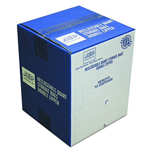 РАЧНА Торба ZIP1QS500 Повторно Запечатливи Проѕирни Пластични Кеси за Складирање, 1qt, 1,75 mil, 7 x 8, Clear, Кутија од 500