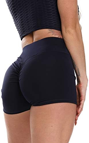Riojoy Women Scrunch Booty Yoga Shorts Shigh Weight Weist Control Ruched Butt Lift Push Up Fitness Gym Tranchout Activeware