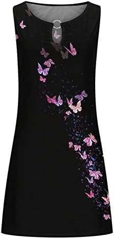 Партија мини Фустан За Жени Пеперутка Цветни Фустани За Печатење Женски Коктел Пролет Отсечени Фустани За Гости Без Ракави