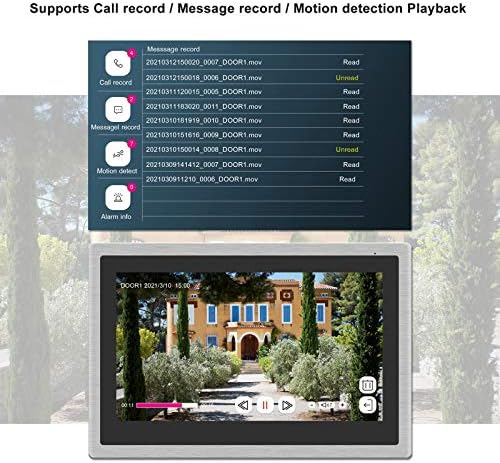 TUYA Smart WiFi Видео Doorbell Intercom Систем Домашен Видео Домофон, 10 Инчен Екран На Допир, Тастатура Врата 1080p, Лозинка Rfid Отклучување,