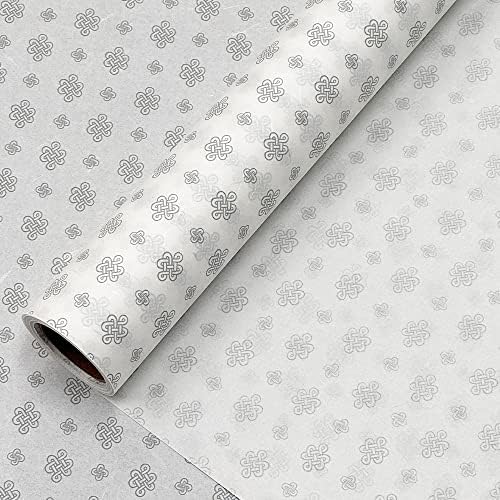 [SSAGAM] Бело завиткување на хартија од црница / 48GSM лесна тежина Ханџи хартија yeonmu-ji, шема на текстура на природни влакна