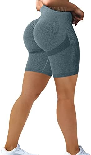 Изматете го кревањето на задниот дел Непрекинато шорцеви за жени со голема половината за контрола на стомакот, велосипедски шорцеви со кревање