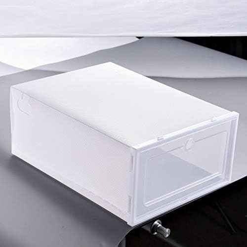 ZRSJ Водоотпорна 1PC преклоплива про transparentирна кутија за чевли, пластична кутија за складирање на чевли, кутија за заштеда на простор за