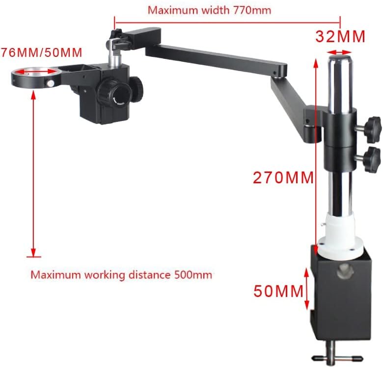 Комплет за додатоци за микроскоп за возрасни 76мм стерео тринокуларен микроскоп 50мм видео микроскопекамера Универзална прилагодлива насока