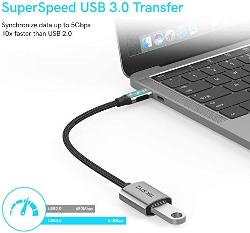 TEK Styz USB-C USB 3.0 адаптер компатибилен со вашиот Samsung Galaxy S22+/5G/Plus/Ultra OTG Type-C/PD машки USB 3.0 женски конвертор.