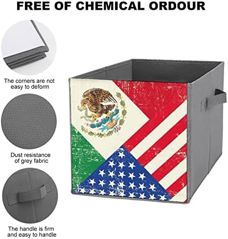 Сад И Мексиканското Знаме Преклопни Канти За Складирање Основи Склопувачки Коцки За Складирање Ткаенини Организаторски Кутии Со Рачки
