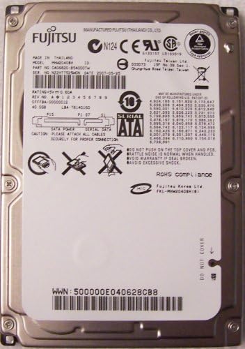 Fujitsu MHW2040BH 40 GB 5400 RPM SATA тетратка хард диск