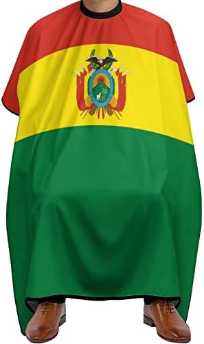 Боливија Знаме Водоотпорна Фризура Кејп Барбер Наметка за Сечење Коса со Прилагодливо Затворање Предвремено Фризерско Боење Перминг Capови 56,