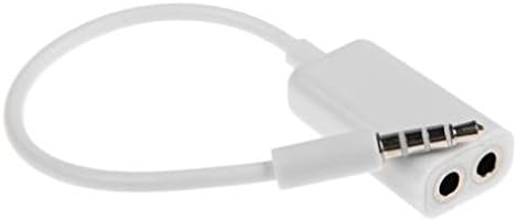 3,5 мм Слушалки Сплитер Слушалки Звучник Аудио И Адаптер Двојна Порта Бела ЗА ZTE axon 7-ZTE Nubia 11 - Американски Мобилен Alcatel OneTouch