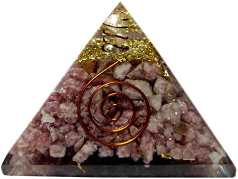Sharvgun Rhodonite Stone Orgone Pyramid Reiki Gemstones Generator Duply Energy