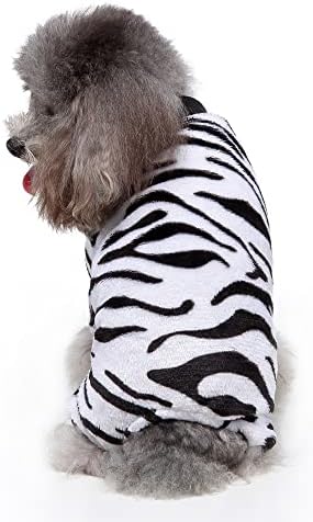 Симпатична облека за домашно милениче од зебра, кучиња ладни временски палта, удобно кадифено зимско топло кучиња палто палто со