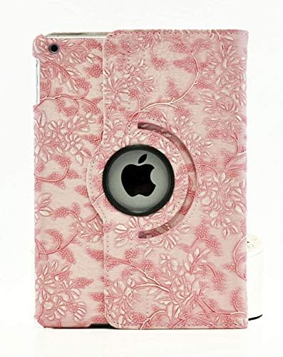 iPad 8 -та iPad 7 -та генерација кутија 2019 2020, серија за дизајн на цвеќиња од грозје 360 ротирачки пун -кожен случај Паметно покритие