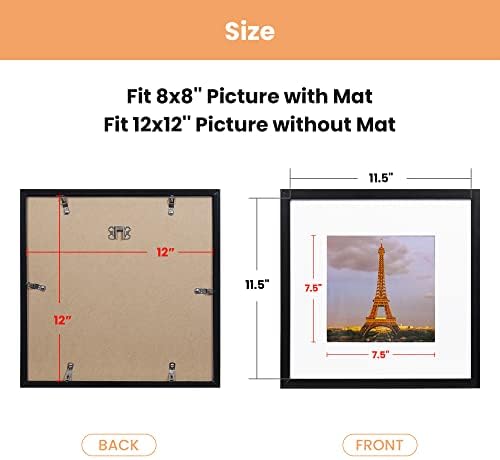 Поставете сет на рамка за дипломи 11x14 од 2 пакет со комплет за рамка за слика од 12x12 од 3