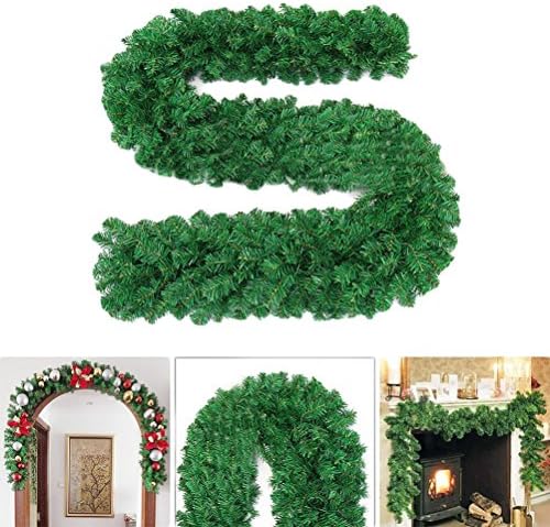 BESPORTBLE 270 x 25 см Пвц Вештачки Венец Зеленило Зелени Лисја Вештачки Лози За Божиќни Украси Божиќни Украси