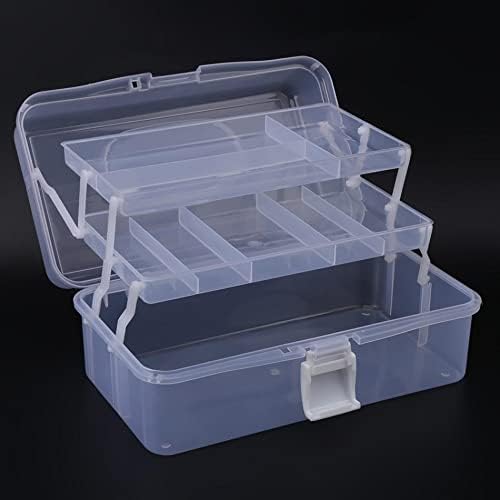 YCFBH задебелен преклопен три слоја кутија за складирање на алатки Организатор за контејнери со кутија за складирање на алатки за хардвер