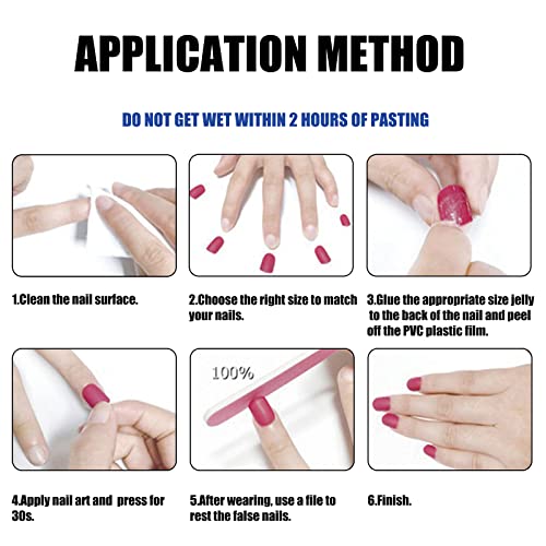 Вотакос денот на Вљубените Француски Совет Притиснете На Ноктите Кратки Тркалезни Лажни Нокти Црвени Лажни Нокти Сјајна Целосна Покривка