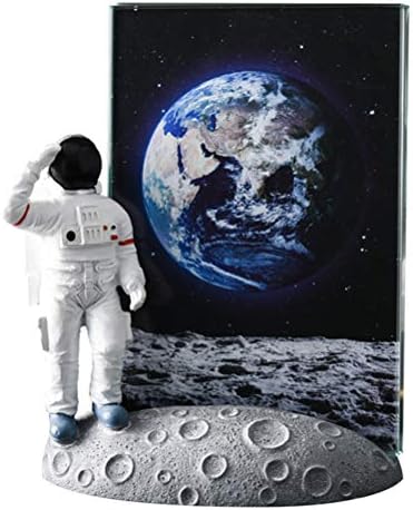 Додатоци на Викаски 1 парчиња астронаут фото рамка украс цртан филм смола занает украс за дома